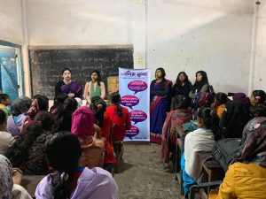 menstrual hygiene awareness session for girls and women from impoverished and disadvantaged families in Bangladesh